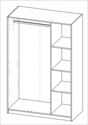 Шкаф ОРИОН трехдверный, цвет Дуб Венге в Тюмени - tumen.ok-mebel.com | фото 3