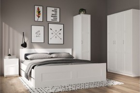 Шкаф ПЕГАС однодверный с рамочным фасадом, цвет белый в Тюмени - tumen.ok-mebel.com | фото 4