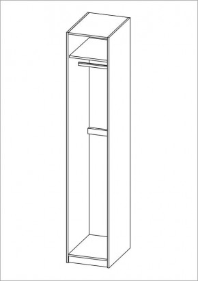Шкаф ПЕГАС однодверный, цвет белый в Тюмени - tumen.ok-mebel.com | фото 3