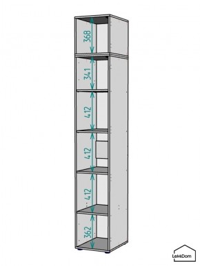 Шкаф с антресолью Linnea MHR-1A-2 2450х400х510 (ДВ-М 11.1.25) в Тюмени - tumen.ok-mebel.com | фото 3