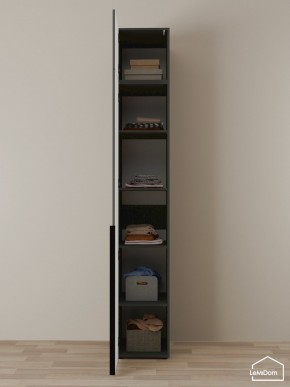 Шкаф с антресолью Linnea MHR-1A-2 2450х400х510 (Графит-М 11.1.25) в Тюмени - tumen.ok-mebel.com | фото 4