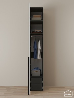 Шкаф с антресолью Linnea MHR-1A-3 2450х400х510 (Графит-М 11.1.25) в Тюмени - tumen.ok-mebel.com | фото 6