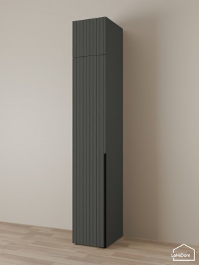 Шкаф с антресолью Linnea MHR-1A-4 2450х400х510 (Графит-М 11.1.25) в Тюмени - tumen.ok-mebel.com | фото