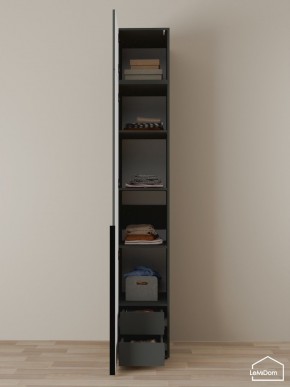 Шкаф с антресолью Linnea MHR-1A-4 2450х400х510 (Графит-М 11.1.25) в Тюмени - tumen.ok-mebel.com | фото 4