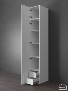 Шкаф с антресолью Linnea MHR-1POA-4 2450х400х510 (Белый-М 11.1.2) в Тюмени - tumen.ok-mebel.com | фото 5