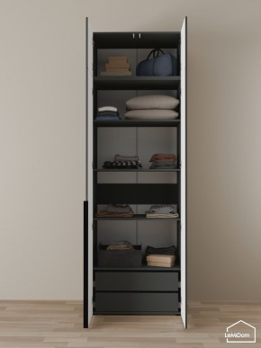 Шкаф с антресолью Linnea MHR-2A-3 2450х800х510 (Графит-М 11.1.25) в Тюмени - tumen.ok-mebel.com | фото 5