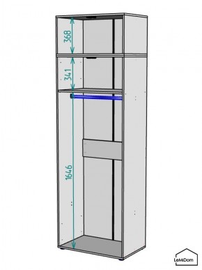 Шкаф с антресолью Linnea MHR-2POA-1 2450х800х510 (Белый-М 11.1.2) в Тюмени - tumen.ok-mebel.com | фото 3