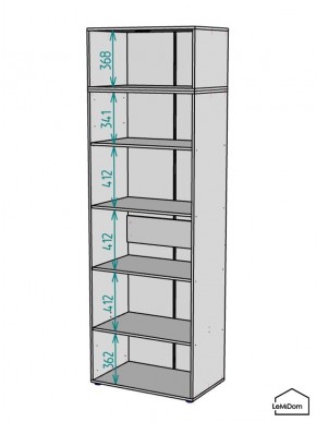 Шкаф с антресолью Linnea MHR-2POA-2 2450х800х510 (Белый-М 11.1.2) в Тюмени - tumen.ok-mebel.com | фото 3