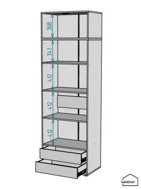 Шкаф с антресолью Linnea MHR-2POA-4 2450х800х510 (Белый-М 11.1.2) в Тюмени - tumen.ok-mebel.com | фото 3