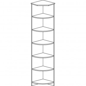 Шкаф угловой открытый №607 Инна Денвер темный в Тюмени - tumen.ok-mebel.com | фото 2