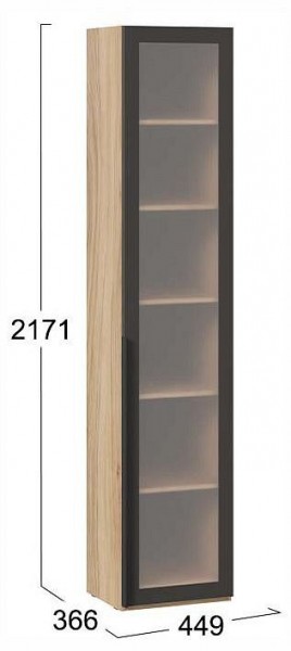 Шкаф-витрина Порто СМ-393.07.213 в Тюмени - tumen.ok-mebel.com | фото 4