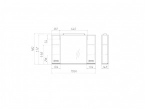 Шкаф-зеркало Cube 100 Эл. Домино (DC5013HZ) в Тюмени - tumen.ok-mebel.com | фото 2