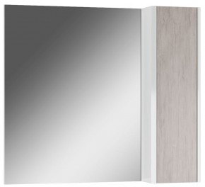 Шкаф-зеркало Uno 80 Дуб серый левый/правый Домино (DU1504HZ) в Тюмени - tumen.ok-mebel.com | фото