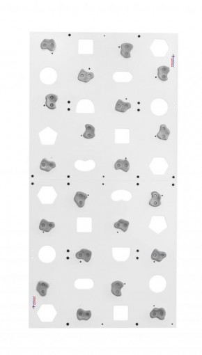 Скалодром пристенный (1000*2000) стандарт ЭЛЬБРУС Pastel с отверстиями (20 шт. серых зацепов) цв.белый в Тюмени - tumen.ok-mebel.com | фото 1