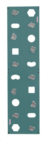 Скалодром пристенный (500*2000) стандарт ЭЛЬБРУС Pastel с отверстиями (10 шт. серых зацепов) цв. бирюзовый в Тюмени - tumen.ok-mebel.com | фото