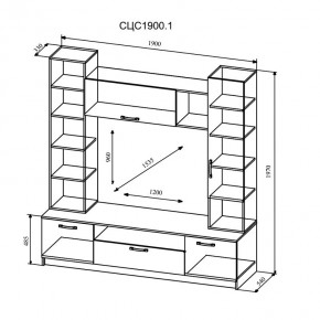 СОФИ Гостиная (модульная) дуб сонома/белый глянец в Тюмени - tumen.ok-mebel.com | фото 11