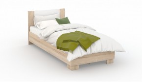 Спальня Аврора Кровать 120 со встроенным основанием под матрас Дуб сонома/Белый в Тюмени - tumen.ok-mebel.com | фото