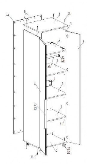 Спальный гарнитур "Лео" (модульный) в Тюмени - tumen.ok-mebel.com | фото 11