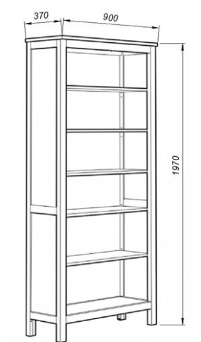 Стеллаж 00 Кантри, массив сосны, цвет белый в Тюмени - tumen.ok-mebel.com | фото 3