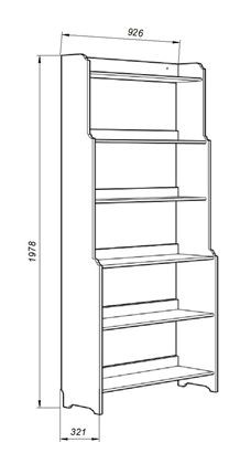 Стеллаж Вествик, массив сосны, цвет белый в Тюмени - tumen.ok-mebel.com | фото 4