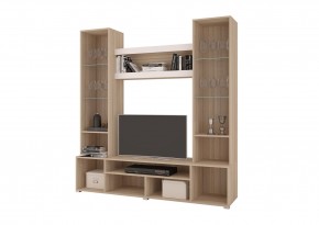 Стенка АНТАЛИЯ 2 (Сонома/Графит софт) в Тюмени - tumen.ok-mebel.com | фото 2