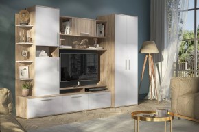Стенка Денвер (СТЛ.151.01) Дуб сонома/Белый в Тюмени - tumen.ok-mebel.com | фото 3