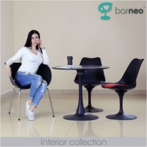 Стол Barneo T-3 Tulip style (RAL9017 черный, D90) в Тюмени - tumen.ok-mebel.com | фото 2