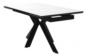 Стол BELLUNO 160 MARBLES KL-99 Белый мрамор матовый, итальянская керамика/ черный каркас, ®DISAUR в Тюмени - tumen.ok-mebel.com | фото 2