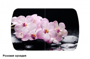 Стол Бостон 900*600 (опоры Брифинг) Стекло/фотопечать Розовая Орхидея в Тюмени - tumen.ok-mebel.com | фото