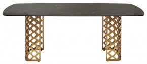 Стол CHIAVARI 220 KL-116 Черный мрамор матовый, итальянская керамика / бронзовый, ®DISAUR в Тюмени - tumen.ok-mebel.com | фото 8