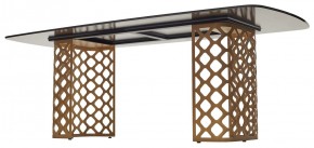 Стол CHIAVARI 220 KL-188 Контрастный мрамор матовый, итальянская керамика / Шампань, ®DISAUR в Тюмени - tumen.ok-mebel.com | фото 5