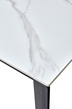 Стол CORNER 120 MATT WHITE MARBLE SOLID CERAMIC / BLACK, ®DISAUR в Тюмени - tumen.ok-mebel.com | фото 3
