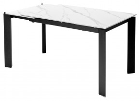 Стол CORNER 120 MATT WHITE MARBLE SOLID CERAMIC / BLACK, ®DISAUR в Тюмени - tumen.ok-mebel.com | фото 4