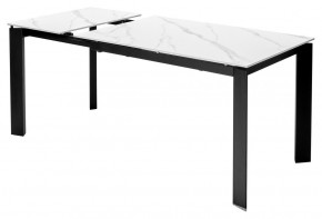 Стол CORNER 120 MATT WHITE MARBLE SOLID CERAMIC / BLACK, ®DISAUR в Тюмени - tumen.ok-mebel.com | фото 5
