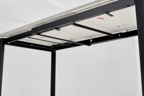 Стол CORNER 120 MATT WHITE MARBLE SOLID CERAMIC / BLACK, ®DISAUR в Тюмени - tumen.ok-mebel.com | фото 9