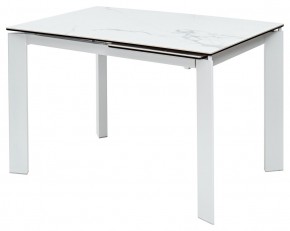 Стол CORNER 120 MATTE STATUARIO Белый мрамор матовый керамика, стекло/ белый каркас, ®DISAUR в Тюмени - tumen.ok-mebel.com | фото 2