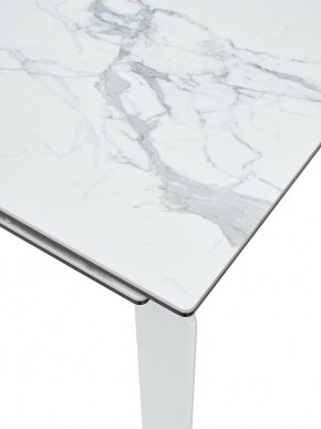Стол CORNER 120 MATTE STATUARIO Белый мрамор матовый керамика, стекло/ белый каркас, ®DISAUR в Тюмени - tumen.ok-mebel.com | фото 6