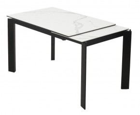 Стол CORNER 120 MATTE STATUARIO Белый мрамор матовый керамика, стекло/ черный каркас, ®DISAUR в Тюмени - tumen.ok-mebel.com | фото 3