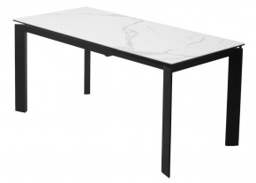 Стол CORNER 120 MATTE STATUARIO Белый мрамор матовый керамика, стекло/ черный каркас, ®DISAUR в Тюмени - tumen.ok-mebel.com | фото 6