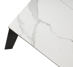 Стол CORNER 120 MATTE STATUARIO Белый мрамор матовый керамика, стекло/ черный каркас, ®DISAUR в Тюмени - tumen.ok-mebel.com | фото 8