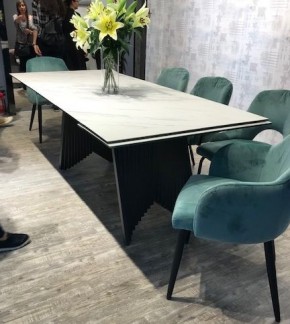 Стол IVAR 180 MARBLES KL-99 Белый мрамор, итальянская керамика/серый, ®DISAUR в Тюмени - tumen.ok-mebel.com | фото 6
