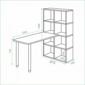 Стол компьютерный Bartolo в Тюмени - tumen.ok-mebel.com | фото 3