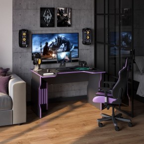 Стол компьютерный ВАРДИГ K1 120x82, антрацит/фиолетовый в Тюмени - tumen.ok-mebel.com | фото 4