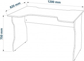 Стол компьютерный ВАРДИГ K1 120x82, антрацит/красный в Тюмени - tumen.ok-mebel.com | фото 3