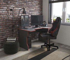 Стол компьютерный ВАРДИГ K1 120x82, антрацит/красный в Тюмени - tumen.ok-mebel.com | фото 4