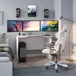 Стол компьютерный ВАРДИГ K2 100x82, белый/серебристый в Тюмени - tumen.ok-mebel.com | фото 4