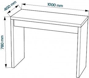 Стол косметический Энкель 100 белый в Тюмени - tumen.ok-mebel.com | фото 2