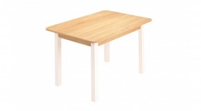 Стол ЛДСП (опоры белые) дуб сонома в Тюмени - tumen.ok-mebel.com | фото