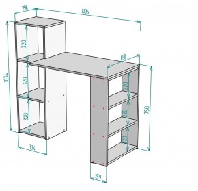 Стол письменный T109 в Тюмени - tumen.ok-mebel.com | фото 2