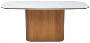Стол TAMPA 180 цвет БЕЛЫЙ МРАМОР M326, керамика / Каркас OAK, ®DISAUR в Тюмени - tumen.ok-mebel.com | фото 9